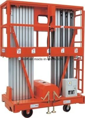 6m Aluminum Electric Vertical Lift Aerial Work Platform Double Mast Awp6-2000