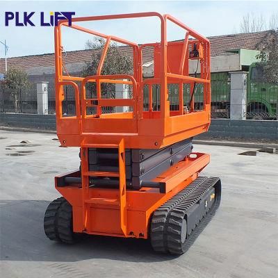 300kg Hydraulic Scissor Lift Platform Rubber Track