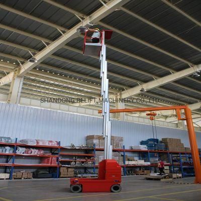 Retail Vertical Single Mast Aerial Work Platform Hydraulic Portable Lift