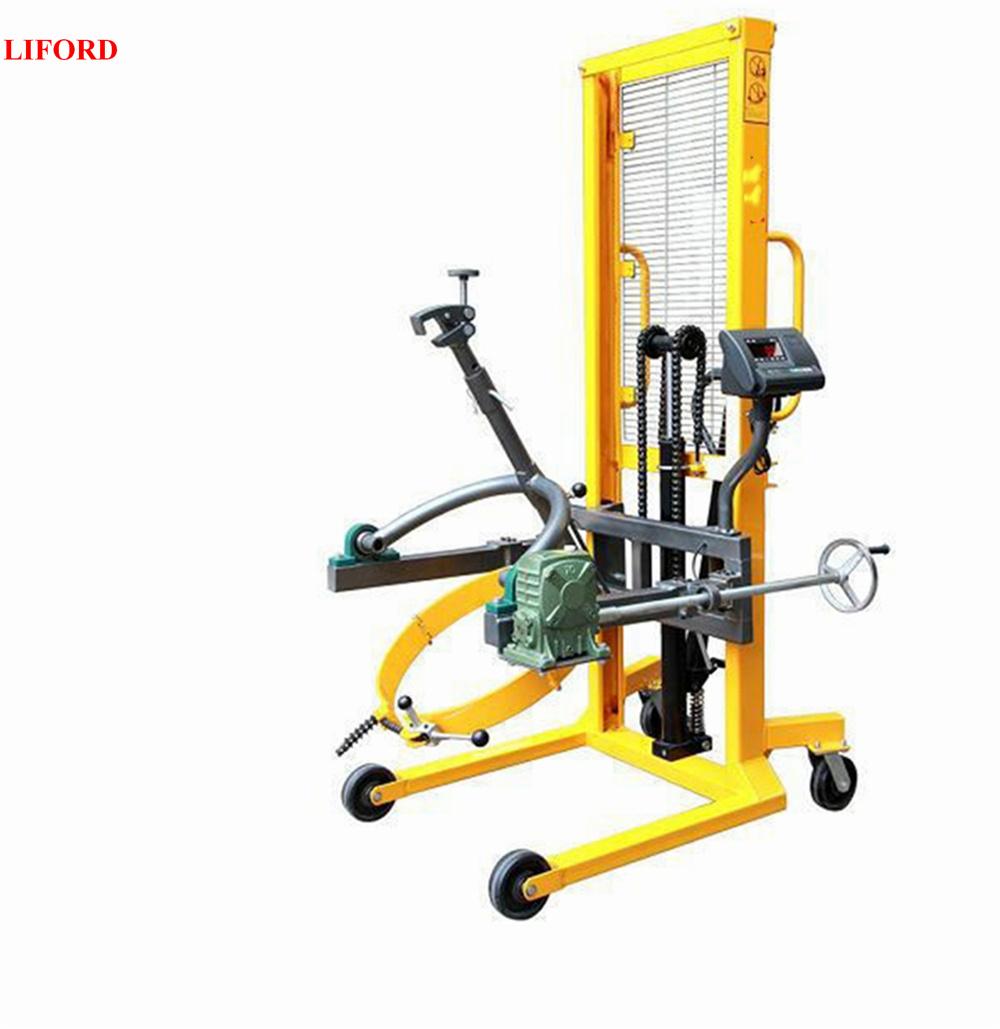 Manual Hydraulic Drum Handler Portable Drum Lifter 450kg Hydraulic Drum Lifter Stacker