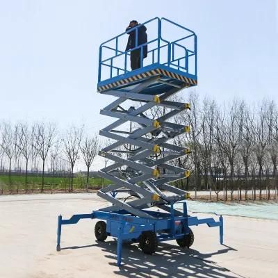 CE ISO 4m Hydraulic Electric Factory/Warehouse/Workshop Indoor or Outdoor Use Portable Mobile Scissor Lift