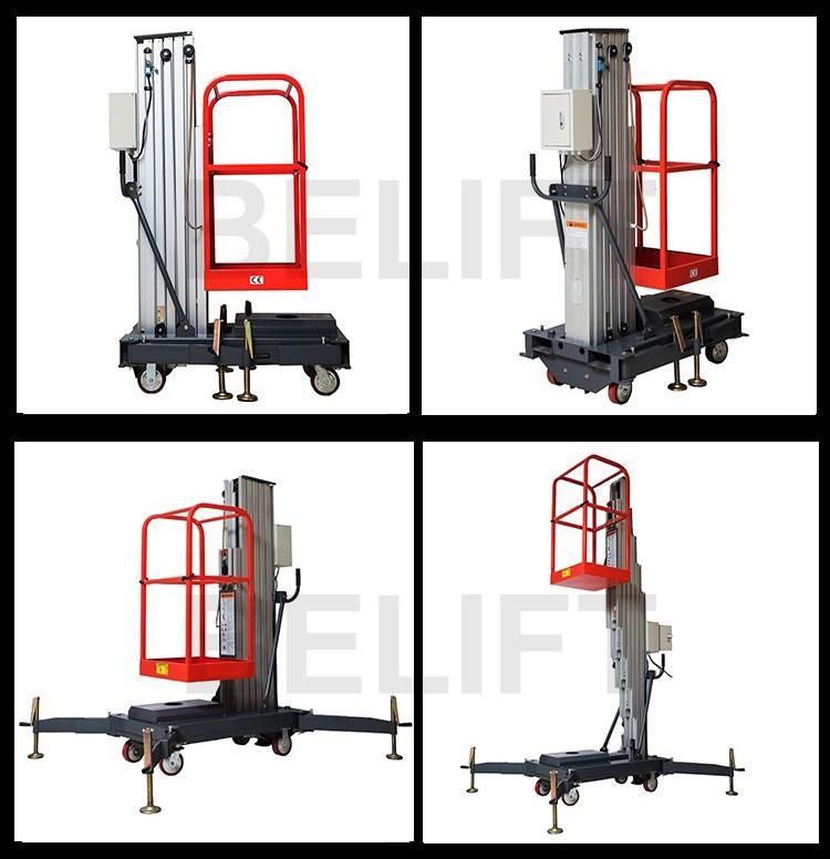 Cheap China Portable 10m Electric Aerial Work Man Mast Lift Platforms