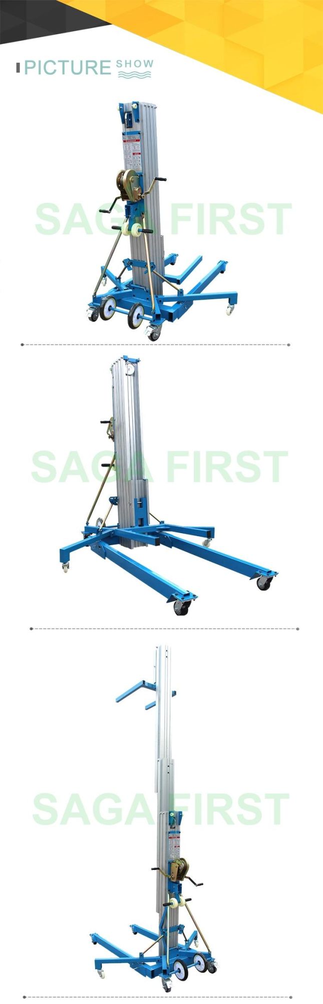 CE Certificated Mini Aluminum Aerial Hydraulic Man Lift Crane