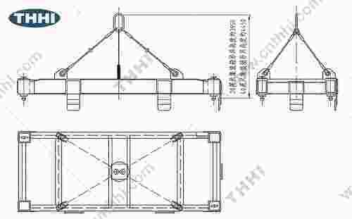 20 Feet/40feet Semi-Automatic Container Lifting Spreader