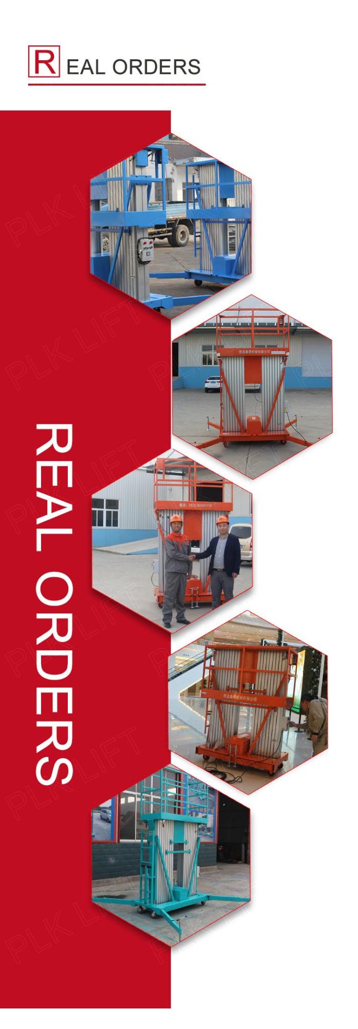 4-24m Hydraulic Aluminum Ladder Lift Aerial Construction Lifting Equipment
