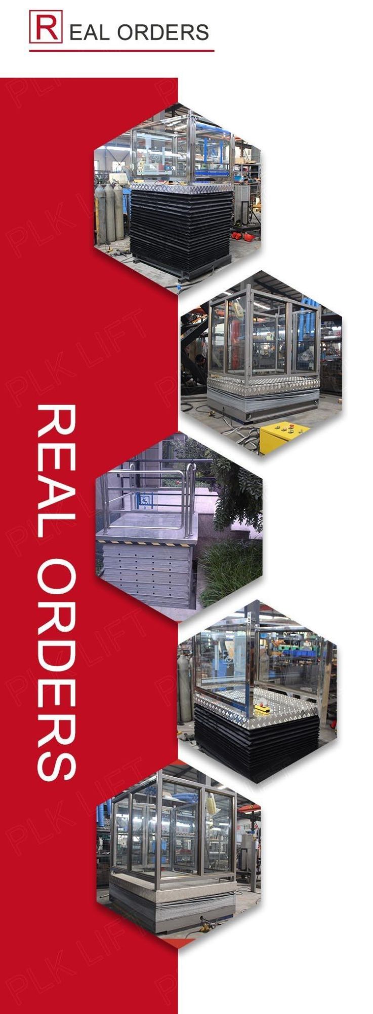 2m 1.5m Scissor Elevator Lift for Disabled Wheelchair Man