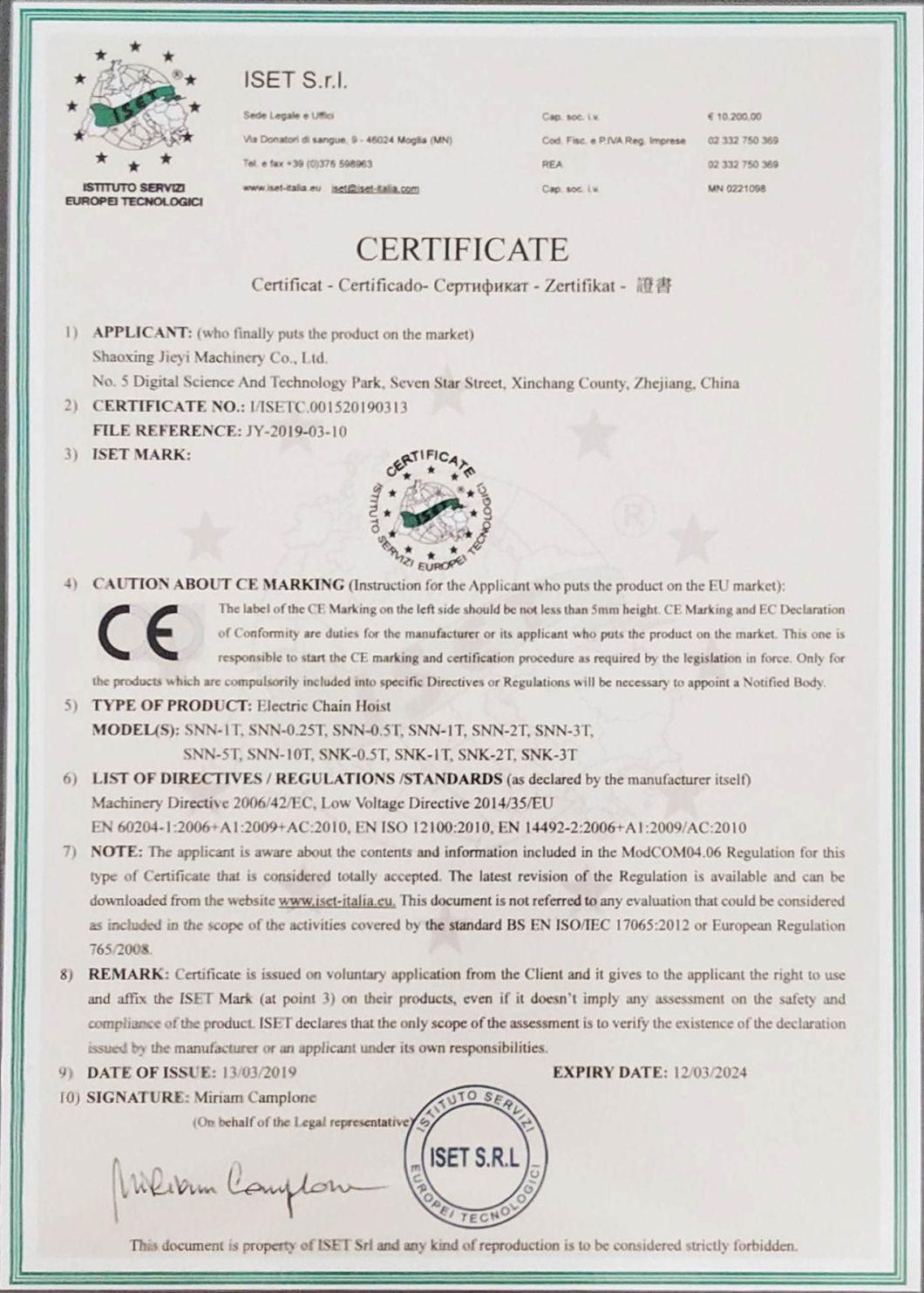 Electric Stage Hoist Chain Pulley Block Intelligent Stage Electric Chain Hoist S3 Model 500kg