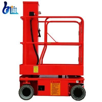 3.6m 4.8m European Standard Self Propelled Aerial Work Platform Vertical Mast Hydraulic Lift