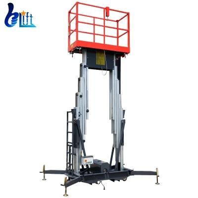 6m-12m Dual Column Aluminum Aerial Work Platforms Small Lift