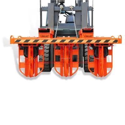 Yl8 Forklift and Crane Use Eight Barrels Clamp for Transporting and Stacking Drums Load Capacity 500kgx8