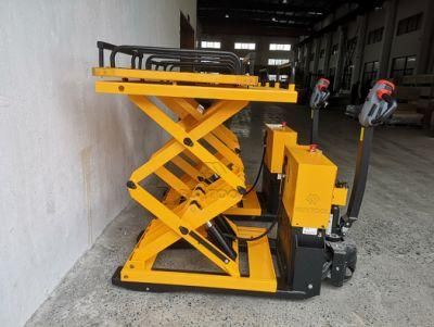 1t-3t Small Indoor Full Electric Power Battery Hydraulic Material Turnover Handling Platform Pallet Truck