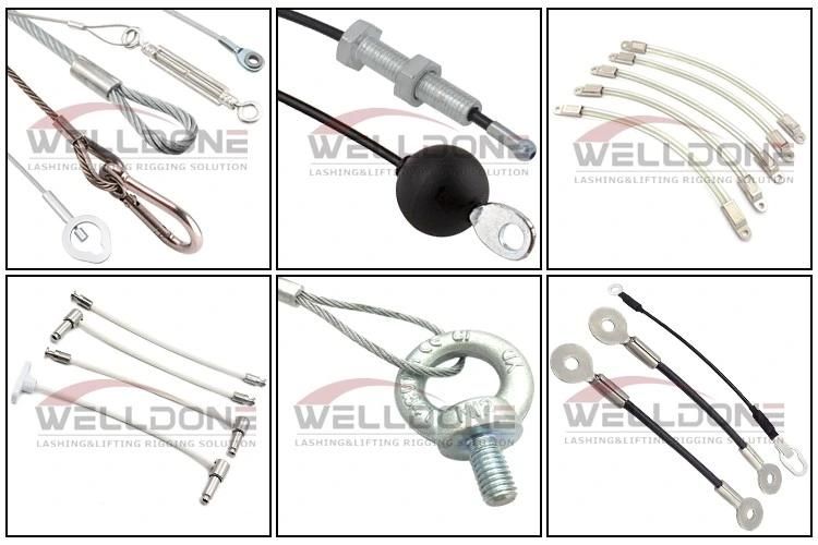 PVC Coated Stainless Steel Bridle Crane Wire Rope Slings Cable with Hook and Loop