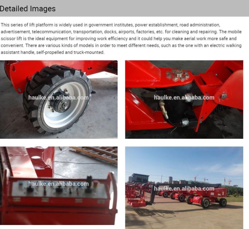 Small Boom Lift Platforms Articulated Telescopic Boom Lifts Elevator