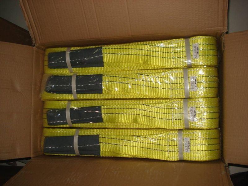 1 - 30 Ton Polyester Flat Round Webbing Lifting Belt Sling