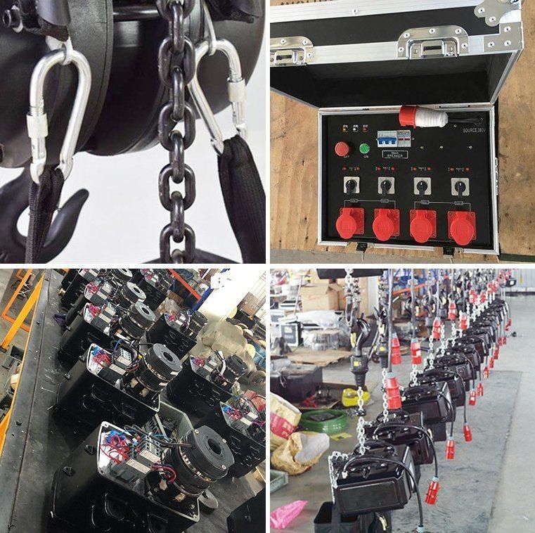 1000kg Electric Chain Block Double Brake Stage Chain Hoist for Aluminum Truss