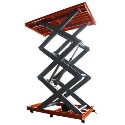4 Tons Hydraulic Cargo Lifting Table Lift Electric Scissor Lifter