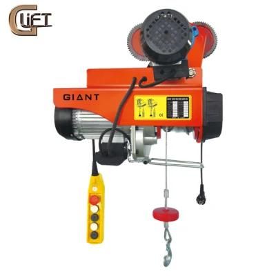 Good Price 100/200/300/50/600/990kg Mini Electric Hoist Wire Rope with Single/Double Hook (HGS)