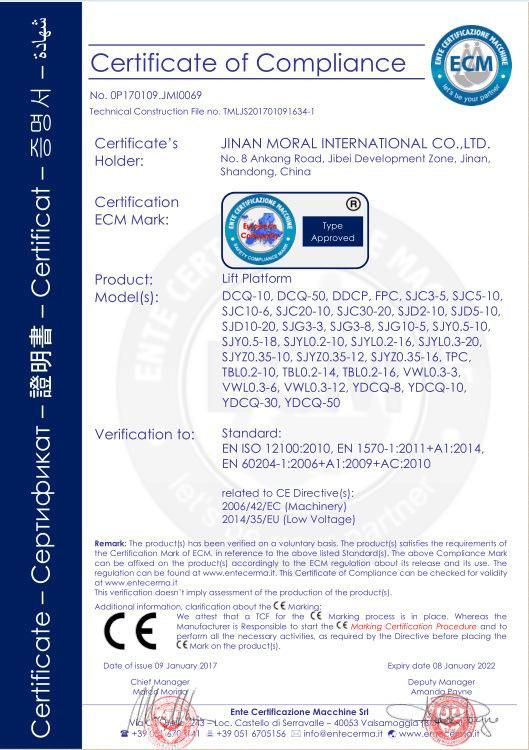 Vertical Hydraulic Car Lifter with CE
