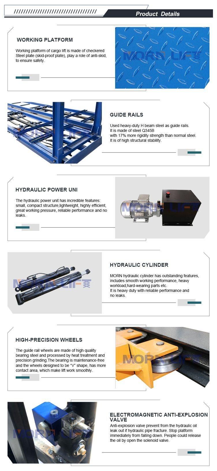 Morn Hdraulic Durable Freight Elevator