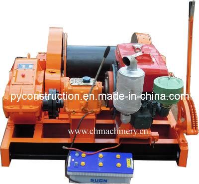 Diesel Winch for Marine, Mining, Building, Lumbering Steel Cable Pulling with Brake