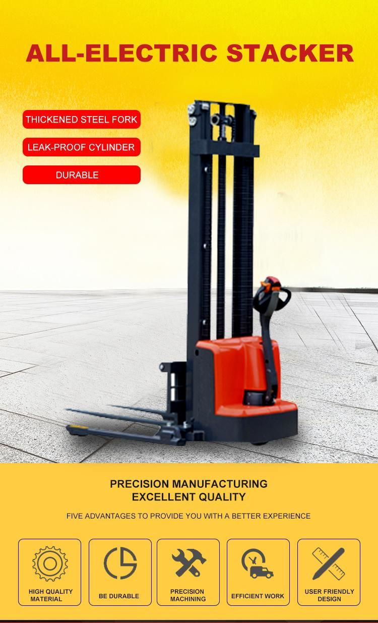 Vision Good Quality 1500kg Electric Stacker /Staker /1.5ton Mini Electric Pallet Truck /Forklift