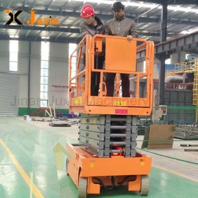 China Juxin Scissor Lift Mobile Lifting Platform for Greenhouse Vegetable Fruit Picking