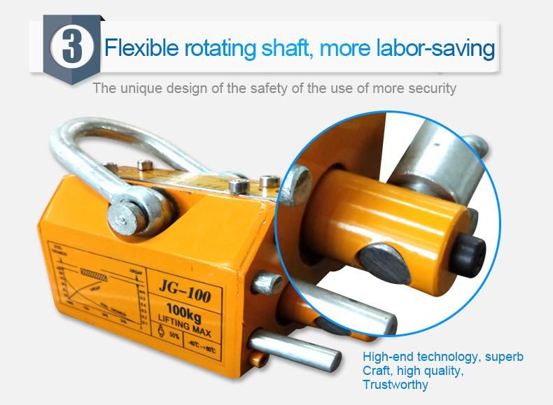 Magnetic Crane Hoist Lifting Handle Plate Crane Magnet Lifter for Steel Sheets