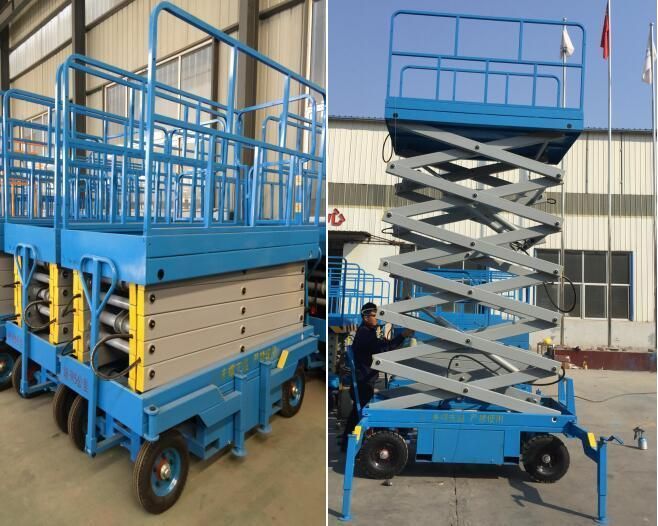 12m Mobile Scissor Lift Hydraulic Scissor Elevator for Construction