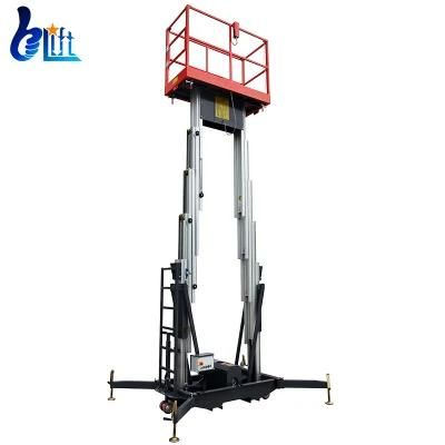 Two Persons Hydraulic Aluminm Mast Aerial Platforms Solar Panel Lift