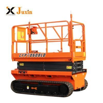 6m Electric Self Propelled Crawler Scissor Lift Platform Man Lift