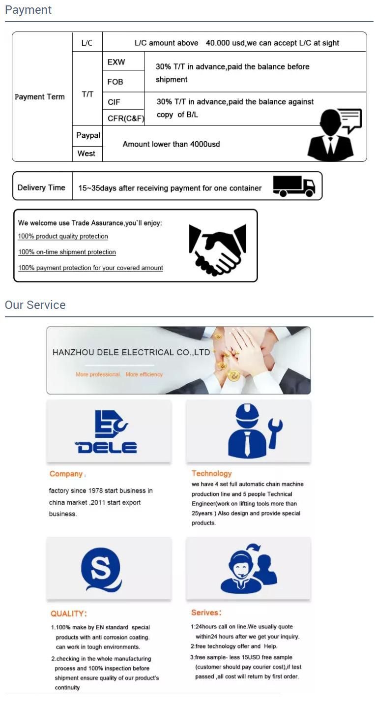 Hangzhou Dele SLA Wholesale 5 Ton Chain Hoist