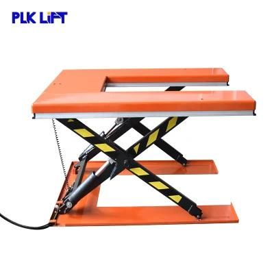1ton 1.5ton Lift Table with U Shape for Plastic Pallet