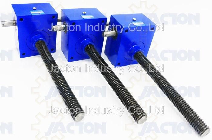 100kn Cubic Machine Worm Gear Screw Jacks - Through Mounting Holes