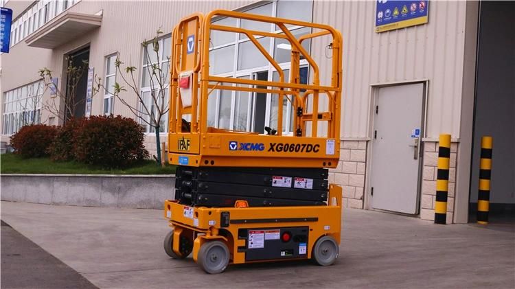 XCMG Brand Small Electric Ladder Lifting Platform Xg0607DC 6m Mobile Aluminum Scissor Lift Working Platform Price