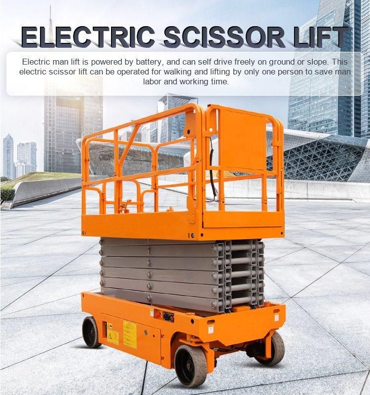 900 mm Aerial Work Mobile Platform Electric Self-Propelled Scissor Lift