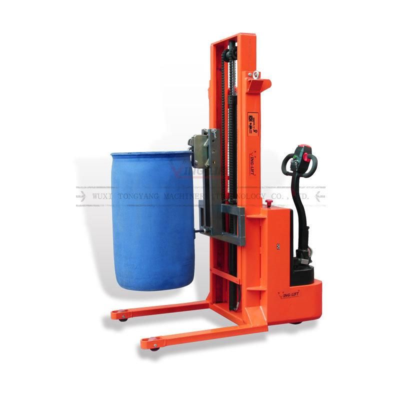 Load Capacity 650kg Electric Lifting 2400mm Counter Balance Full Electric Drum Carrier