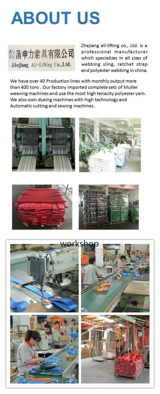 GS Certified 1.5"3t Orange Color Cargo Lashing Belt
