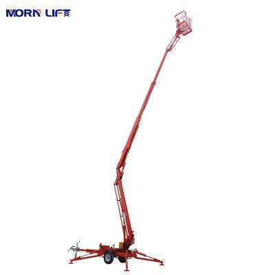 Gasoline Engine 10m Morn Articulated Towable Boom Lift Cherry Picker