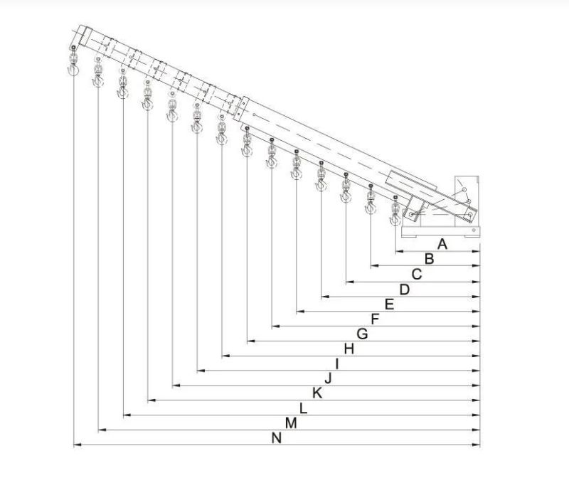 China Manufacturer DIP-Angle Telescopic Fork Mounted Jibs with Low Price for Sales