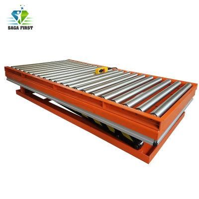 Customized Scissor Lift Hydraulic Lift Table with Roller Top