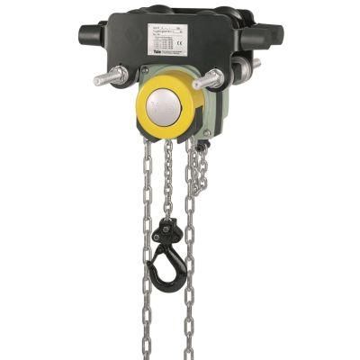360 Degree Hand Chain Hoist with Integrated Push or Geared Trolley Yalelift It 5ton Manual Chain Block with Depicted Rubber Buffer