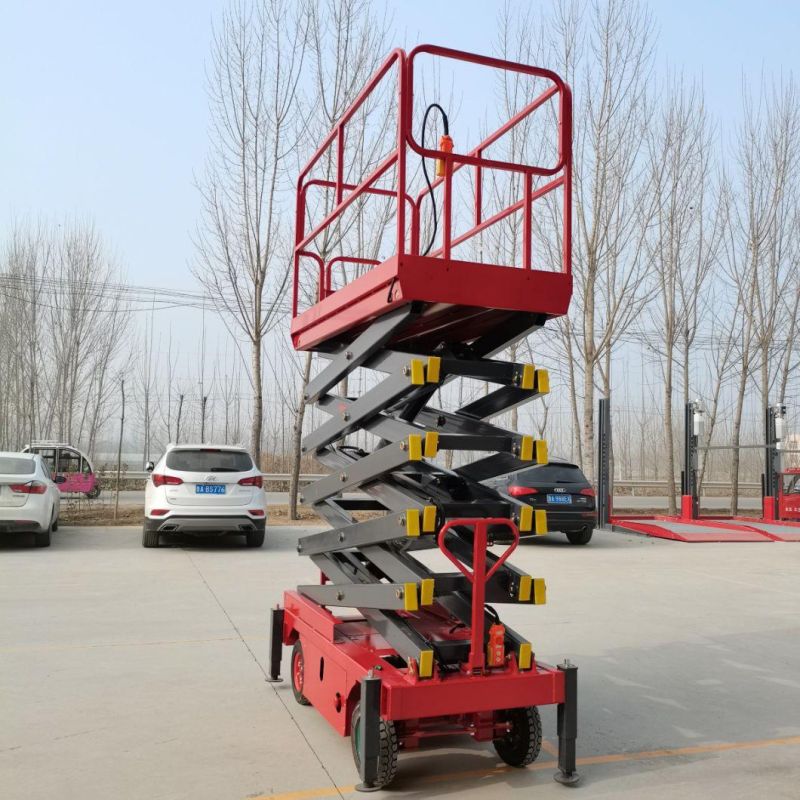 10 20m Skylift Movable Electric Table Scissor Lift with Tyres
