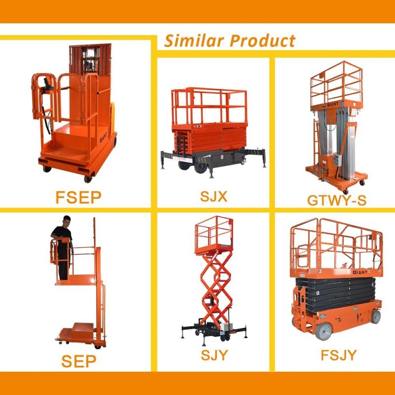 4.5m 200kg Semi Electric Aerial Mobile Mini Order Picker Aerial Lift Platform Giant Lift China Manufacturer Supplyer (SEP3)