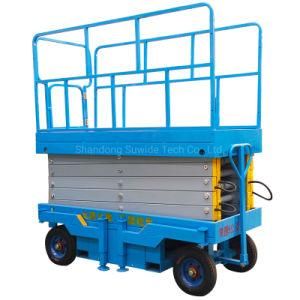 As1413e Self Propelled Indoor Electric Goods Scissor Lifts Warehouse Cargo Elevator Cargo Lift for Sale