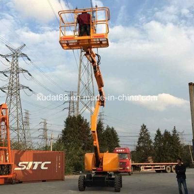 16m Mobile Hydraulic Aerial Work Lifting Platform Boom Lift