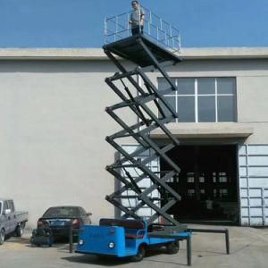 16m Lifting Height Full Electric Mobile Platform Scissor Lift for Aerial Working
