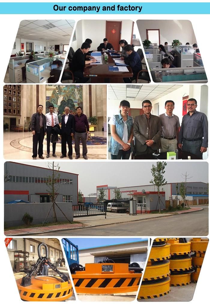 Leading Chinese Manufacturer of Lifting Magnet for Steel Scraps 6 Ton Lifting Belt Crane