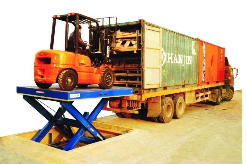 Electric Hydraulic Scissor Dock Lift Leveler for Forklift Truck