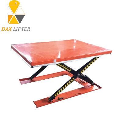 European Standard Low Profile Fixed Hydraulic Rising Scissor Lift Table