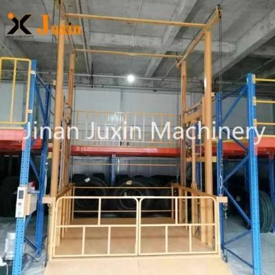 Juxin 1000kg 2000kg 3000kg 5000kg Customized Mezzanine Hydraulic Goods Lift Vertical Warehouse Cargo Lifter for Workshop